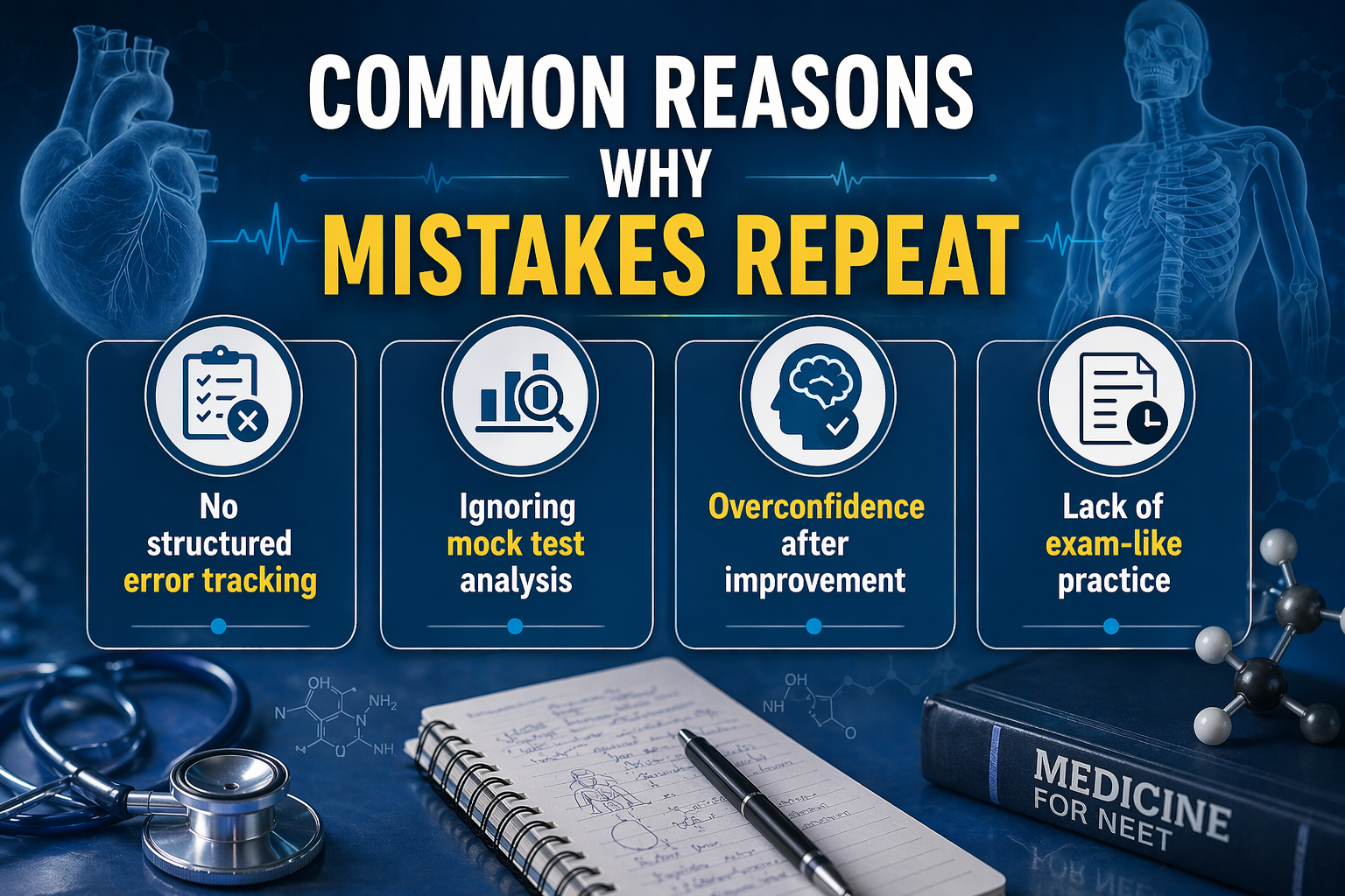 Reasons why students repeat the same mistake in neet exam