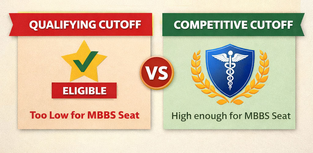 NEET cutoff comparison_ qualifying vs competitive